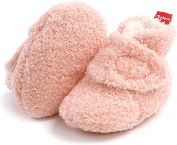 Matt Keely Baby Boys Girls Anti-Slip Soft Sole Slipper Booties Infant Crib Shoes Crawler Warm Winter Boots with Fleece Lining - Image 5