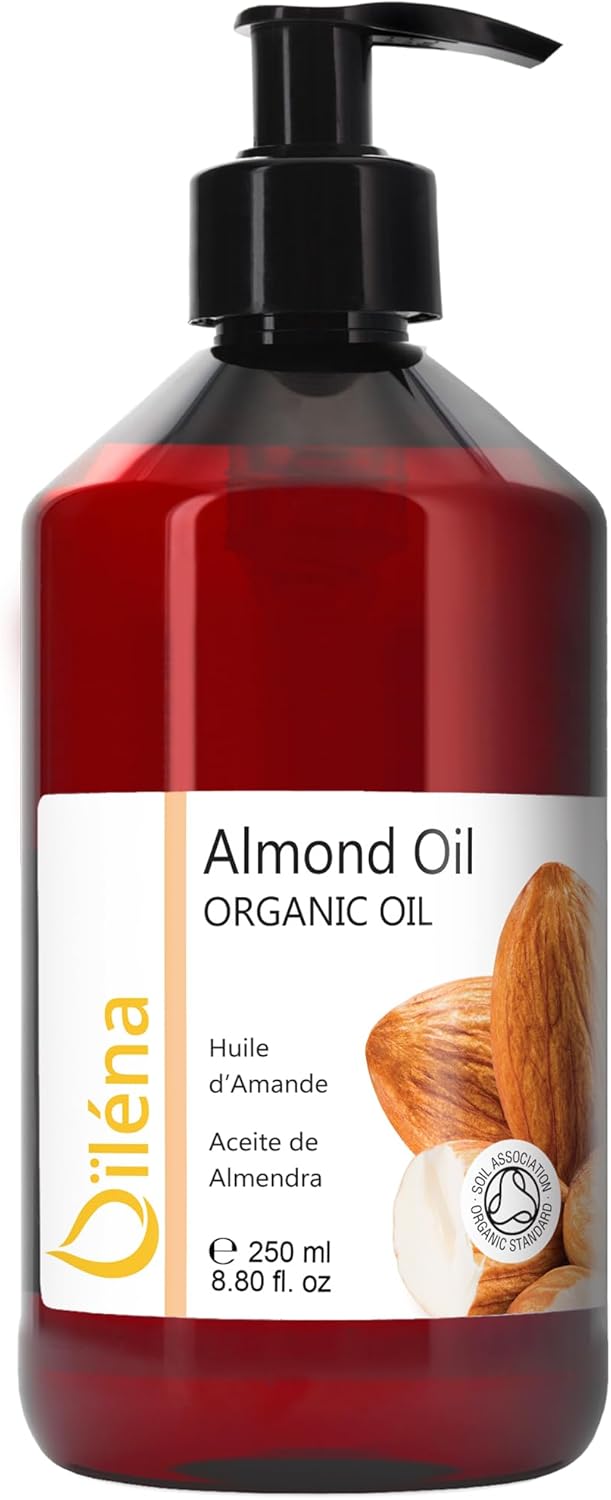 61BSt1nBJ8L._AC_SL1500_.jpg Almond Oil for Skin (Body, Face), Pregnancy Oil (Stretch Mark), Baby Oil Skin Care, Massage Oil, Hair Oil, High in Vitamin E, 100% Natural - 250 ml 8.8 fl oz - Image 1