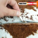 Bean Bag Chair Plush Animal Bean Bag Cover No Filler Soft Plush Fur Recliner Animal Pattern Fur Single Chair Kids Adults Beanbag Chair Lazy Armchair Couch Floor Seating Living(Lotus Gray) - Image 6