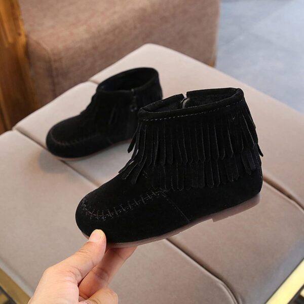 Kids Baby Shoes Clearance Little Boy Dress Shoes Infant Winter Girls's Boots Toddler Fringe Tassel Ankle Boots Baby Snow Boots Warm Shoes - Image 5