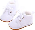 L-Peach Infant Newborn Baby Girl's Winter Warm Sneakers Non-Slip Rubber Sole Toddler Prewalker Training Shoes - Image 2