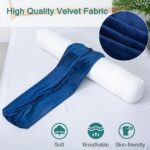 AS AWESLING Body Pillow for Adults, Full Body Pilllow for sleeping, Long Round Cervical Pillow, Bolster Pillow, Side Sleeper Body Pillow with Cover (90 x 20 CM, BLUE) - Image 3