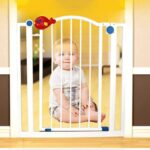 GHCXY Pet Playpens Safety Gate, Baby Gate Door Fence Stair Through Walk Shut Pressure Mount Fit for Children Toddlers Pets Staircase-Balusters/120-126Cm - Image 2