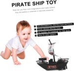 2pcs Baby Bath Toys Pirate Boat Wind Up Floating Bath Toys Bathtub Plastic Toy Boat Swimming Pool Water Toys for Party Favors Toddler Kids Black - Image 7