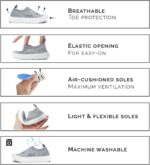 JAN & JUL Baby Toddlers Kids Boys Girls Light-Weight Breathable Breeze Knit Sneakers, Non-Slip Air Cushion Soles, Slip-on Shoes - Image 3