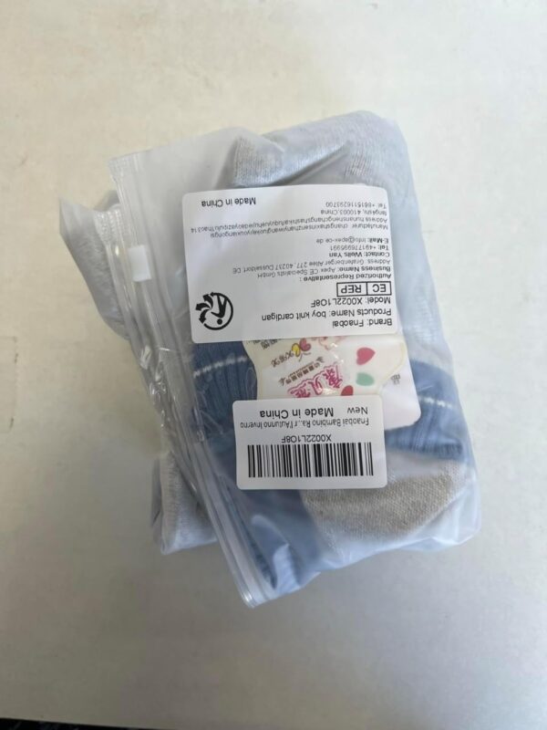 Fnaobai Toddler Baby Boys Cardigan Little Boys V-Neck Cotton Sweater Kids Long Sleeve Jacket Knit Button Up for Fall Winter - Image 6