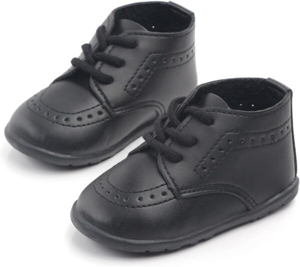 Baby Boys Lace-up 𝗢xford Shoes, Boys Girls Soft Slip On Sneakers, Boat Shoes, Casual Dress Shoes, Children's Schooling Walking Shoes for Kids Ballroom Dance, Performance - Image 4