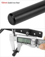 QWORK® 2 Pack Floating Shelf Bracket - 6 Inch 150 mm Double T Design- Heavy Duty Hidden Concealed Wall Shelf Brackets with Mounting Screws - Solid Steel Matt Black - Image 4