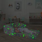 Decalsweet Unicorn Foldable Kids Sofa,Double Seat 2 in 1 Flip Open Kids Sofa Bed with Pocket,Glow In The Dark Children's Sofa for Bedroom Playroom - Image 5