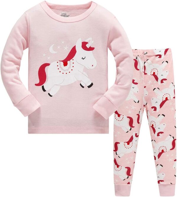 TEDD Girls Christmas Pyjamas Set Toddler Clothes Sleepwear Animal Printed Nightwear Winter Long Sleeve Pjs 2 Piece Outfit Xmas Gift for Kids - Image 9