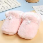 Newborn Booties Girl 0 3 Months Baby Shoe Boots Baby Shoes Toddler Boots Soft Bottom Toddler Shoes Plus Velvet Thick Non Slip Large Cotton Shoes Baby Booties Newborn Knitteddown Booties Boots - Image 4