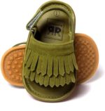 FANSU Baby Tassel Sandals, Multi-color Style Summer Comfortable Toddler Kids Girls Sandals Newborn Shoes for 0-18 Months Anti-Slip Velcro Soft Sole First Walking Shoes - Image 4