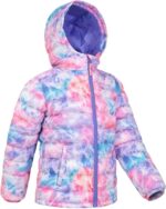 Mountain Warehouse Seasons Padded Kids Puffer Jacket - Water Resistant & Lightweight Insulated Rain Coat, Boys & Girls - Great for Spring Summer, School or Travelling Bright Pink Kids Size 5-6 Years - Image 2