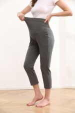 ZUMIY Maternity Lounge Pants Pregnancy Trousers Over The Belly Stretchy Activewear, Maternity Clothes Sweatpants with Pockets - Image 4