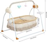 SZSXYBZ Baby Cradle, Electric Baby Cradle Cot Automatic Swing, Electric Baby Cradle Bluetooth Rocking Chair with Music Safe Rocker for Babies Between 0 and 24 Months(A) - Image 3
