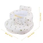 Inflatable Baby Seat for Babies 3 Months & Up, Baby Floor Seats for Sitting Up, Baby Seats for Infants, Blow Up Baby Chair with Built in Air Pump - Olive Flower - Image 3