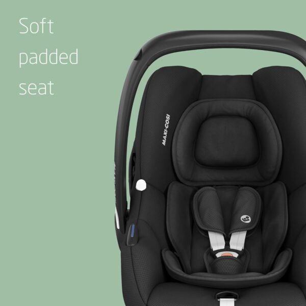 Maxi-Cosi CabrioFix i-Size Baby Car Seat, CabrioFix i-Size ISOFIX Base Bundle - Group 0+ Car Seat, Fits Most Maxi-Cosi Strollers, 0-12 Months, 40-75 cm + CabrioFix i-Size Base, Essential Black - Image 4