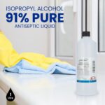 Lucemill 91% Rubbing alcohol | 1 Litre | Super Strength IPA Surface Sanitiser | 91% Isopropyl Alcohol | Clear Liquid - Image 5