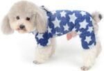 Zunea Small Dog Pyjamas Jumpsuit Puppy Hoodie Coat Clothes for Dogs Girl Boy Winter Warm Pajamas Outfits Overall Jumper Soft Pet Apparel Blue XXL (Pls Check the Size of Chest and Back Before Order) - Image 7