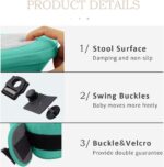 SONARIN Front Premium Hipseat Baby Carrier, Multifunctional, Ergonomic, 100% Cotton, Butterfly Rotary Buckle, 6 Carrying Positions,Safe and Comfortable, Adapted to Your Child's Growing(Green) - Image 6