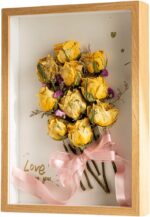 marysgift Shadow Box Frame 15x20 cm Deep Picture Frames 3 cm Inner Depth Wooden Shadow Box for Baby Wedding Favours Photos Flowers Tickets (Wooden,8")