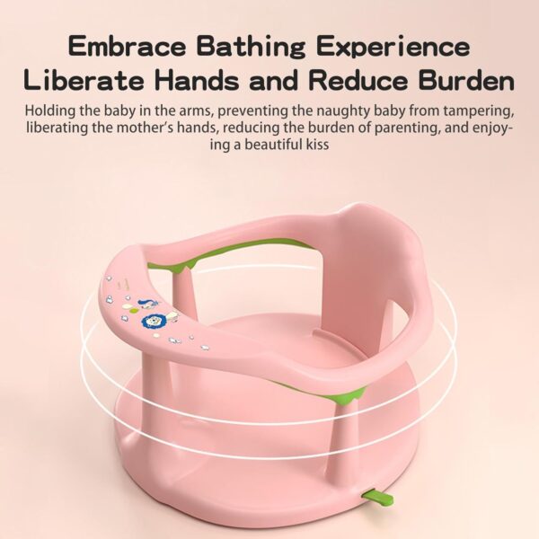 Portable Baby Bath Chair | Baby Bath Seat | Bath Seat with Suction Cups | Baby Bath Support Seat | Toddler Bathtub Seat | Non Slip Bath Seat Baby | Toddler Bath Seat | Bathtub Chair for Baby - Image 5