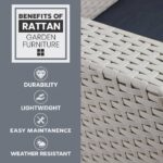 Trueshopping Rattan Armchair Garden Furniture Chair in Grey with Cushion Outdoor Furniture for Patio, Conservatory, Home & Decking Single 1 Seater Chairs - Image 5