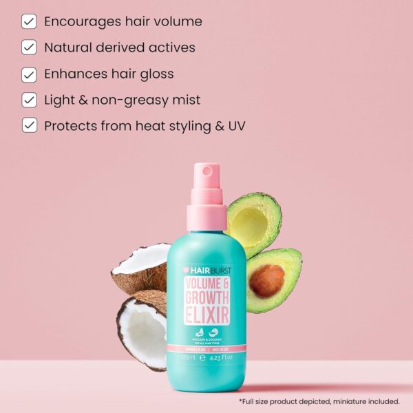 HAIR BURST Travel Gift Set - Mini Shampoo & Conditioner Set, Nourishing Mask and Volumising Elixir for Longer, Stronger and Healthier Hair Perfect for Travelling and Gifting - Image 6