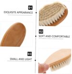 SHOWERORO Children's Baby Wooden Hair Brush Set Toddler Wool Brush Comb for Gentle Scalping and Hair Care - Image 5