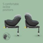 Maxi-Cosi Pearl S i-Size, Baby Car Seat, 3 Months - 4 Years, max. 18 kg, 61 - 105 cm, Toddler Car Seat, 5 Recline Positions, Easy-in Harness Hooks, G-CELL Side Impact Protection, Tonal Graphite - Image 3