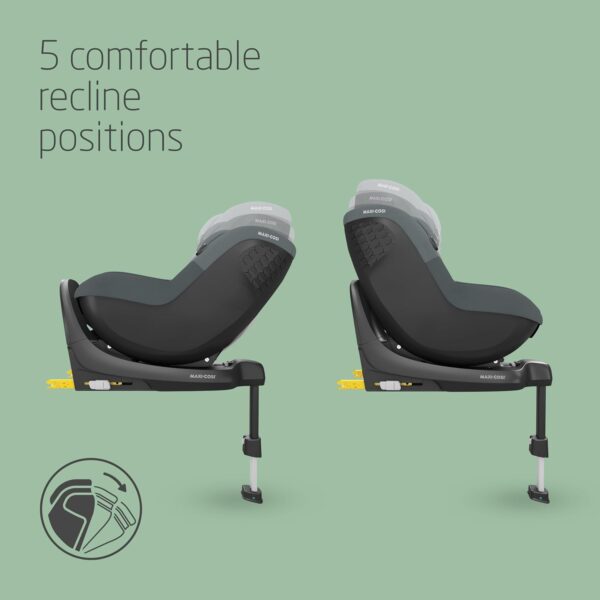 Maxi-Cosi Pearl S i-Size, Baby Car Seat, 3 Months - 4 Years, max. 18 kg, 61 - 105 cm, Toddler Car Seat, 5 Recline Positions, Easy-in Harness Hooks, G-CELL Side Impact Protection, Tonal Graphite - Image 3