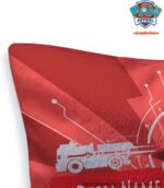 PICANOVA – PAW Patrol Marshall Cushion with Name 30x30 cm – Kids' Personalized Cushion – Decorative Pillow with Filling and Pillowcase – Throw Pillow with Name – Children's Cushion with Dog Cartoon - Image 2