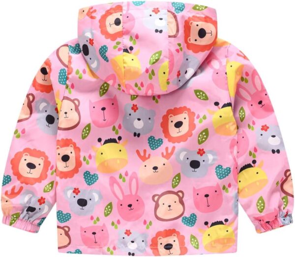 DASHadao 2023 Toddler Fall Hooded Jackets Lightweight Cute Dinosaur Print Coats Baby Boys Girls Long Sleeve Windproof Outwear - Image 2