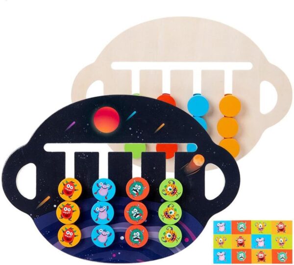 Color Matching Slide Puzzle,Kids' Indoor Climbers & Play Structures Bunny Design | Sorting & Stacking Games, Educational Wooden Models, Assembly & Disentanglement Puzzles - Image 4