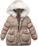 Little Kids Winter Warm Parka Coats,Colorful(TM) Fashion Kids Baby Girls Boys Solid Color Bowknot Hooded Zipper Coats Thick Warm Snow Hoodie Outwear Jackets for 1-3 Years Old
