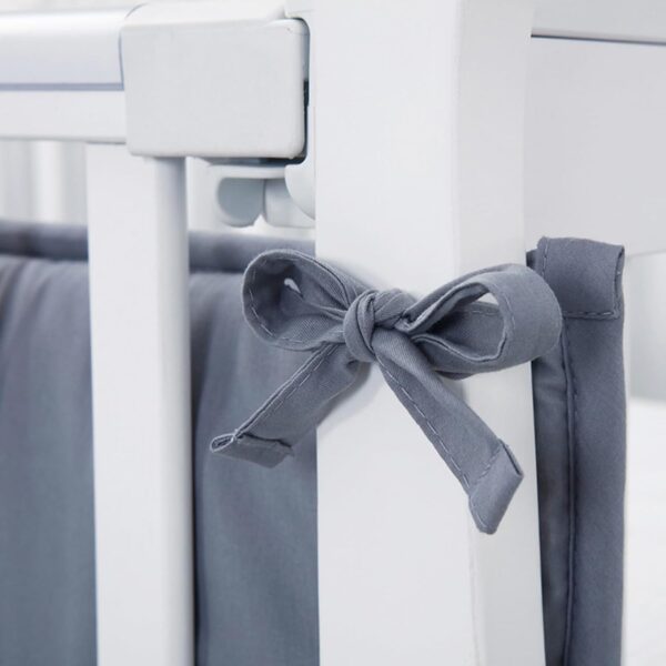 ohfruit Crib Rail Covers 52” Long Panel & 27” Short Panel Protect Your Baby's Crib Prevent Collisions Solid Color Heightened Crib Rail Covers White - Image 6