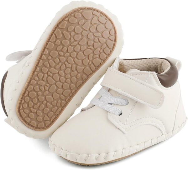 MK MATT KEELY Baby Boys First Walking Shoes Anti-Slip Soft PU Leather Sneaker Boots for Infant Toddler - Image 4