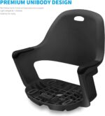 Ergonomic Kids Desk Chair with Footrest, Height Adjustable Seat, Comfortable Cushion Study Computer Task Chair, Smooth Rolling Wheels for Student and Children, Piano Black - Image 6