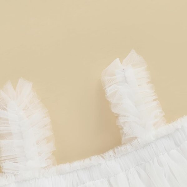 XIXIMAON Toddler Girl Summer Tulle Dress 3D Flower Decor Sleeveless Suspender A Line Dress - Image 4