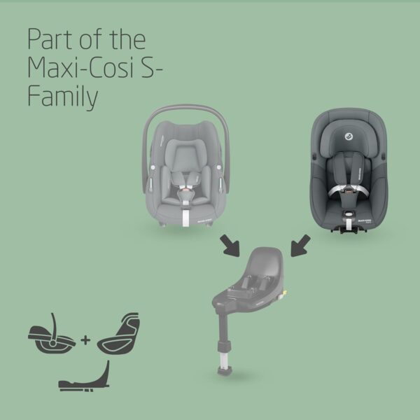 Maxi-Cosi Pearl S i-Size, Baby Car Seat, 3 Months - 4 Years, max. 18 kg, 61 - 105 cm, Toddler Car Seat, 5 Recline Positions, Easy-in Harness Hooks, G-CELL Side Impact Protection, Tonal Graphite - Image 7