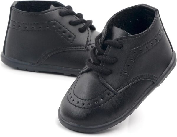 Baby Boys Lace-up 𝗢xford Shoes, Boys Girls Soft Slip On Sneakers, Boat Shoes, Casual Dress Shoes, Children's Schooling Walking Shoes for Kids Ballroom Dance, Performance - Image 3
