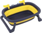 Lantuqib Pet Bath Tub, Portable Drain Hole Children Folding Bathtub Multifunction for Cat for Puppy for Children