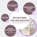 House Bed for Kids 60x120 Natural Wood with Bed Frame - Milo - Cozy Kids Bed - Wooden Kids Single Bed - Stable Kids Beds - Kids Cabin Bed - Solid House Beds for Kids - Image 2