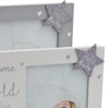 Set of 2 New Baby Photo Frames Unisex White/Grey Nursery Baby Shower - Image 4