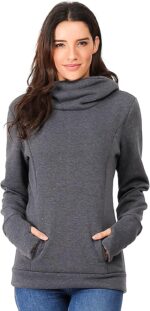 Nursing Tops for Women Breastfeeding Sleeves Sweatshirts Hoodie Maternity Hooded Long Breastfeeding Maternity Clothes Ladies Maternity Clothes Nursing Top - Image 3
