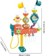 Bath Toys for Kids, Plumbing System Bathtub Water Toy, 11.02x2.95x12.4 inches, Educational Toy with Pipes & Valves, Interactive Sensory Shower Game for Boys, Girls Over 3 Years Old - Image 2