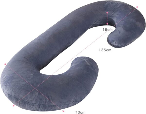 Pregnancy Pillow for Sleeping Maternity Pillow for Pregnant Women Double Wedge Pillow for Maternity, Side Sleeping Pillow for Belly,Waist,Back Support,Detachable and Removable Pillowcase - Image 7