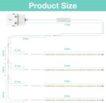 WOBANE LED Shelf Lights,Flexible LED Strip Lights with Switch,Display Lights for Cabinet,Showcase,Bookshelf,Pantry,Shelves,Cupboards,4 * 50cm 12v Strip Bars Set,120 LEDs,1200lm,6000K White - Image 7