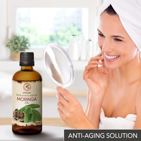Moringa Seed Oil 100 ml - Moringa Oleifera - Carrier Oil for Essential Oils - Cold Pressed Oil for Skin - Nails - Lips - Hair Care - Body & Face Oil - Bath Oil - Skincare Carrier Oil - Image 3