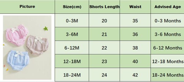 Acrawnni Newborn Baby Girl Ruffle Diaper Cover Striped Plaid Print Elastic Waist Linen Bloomers Infant Detail Bow Frilly Triangle Shorts - Image 7
